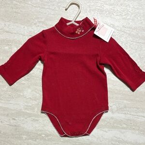 Janie and Jack Red Long Sleeve Bodysuit